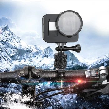 Alumīnija Sakausējuma Aizsardzības Gadījumā, par GoPro Hero 8 Melnā Metāla Karkasa Būra + UV Objektīva Filtru Go Pro 8 Kameru Piederumi