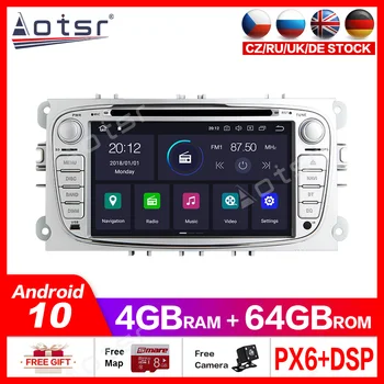 Android10.0 4G+64GB Auto Multimediju atskaņotājs, GPS Auto radio FORD Focus/Mondeo/ - S-MAX/C-MAX/Galaxy auto Stereo Radio headunit DSP