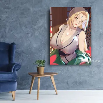 Anime Audekls sexy Tsunade naruto Apdare Gleznas Plakāts HD Izdrukas, Bildes Mājas Sienas Mākslas Moduļu Dzīvojamā Istaba Rāmjiem