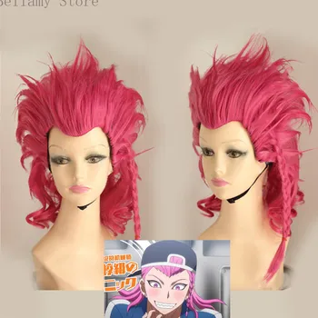 Anime Danganronpa V3 Kazuichi Souda Cosplay hairwear Stila īsā, Sarkanā Parūka+Parūka Klp