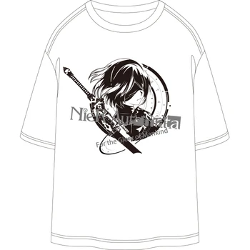 Anime NieR: Automāts YoRHa No. 2 B Tipa Cosplay Pavasara Vasaras Vīrieši Sievietes Studentu Īsām piedurknēm T-krekls ar Piecu punktu piedurknēm kostīms
