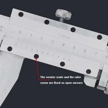 Atvērt Vernier Suportu 500/600mm Lāzera Lāzera Nerūsējošā Tērauda Vernier Kalipera Mērījumus Mikrometru Mērīšanas Līdzeklis Mikrometru