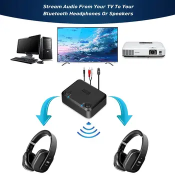 Augusts Uzlabot MR270 aptX HD Zema Latentuma Bluetooth Raidītāju, Bluetooth v5.0 Diviem Pāriem Bezvadu Austiņas PC TV
