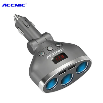 Auto Auto USB Auto piepīpētāja Adapteris Ligzdas Sadalītājs Converter 5V 1A/2.4 Sprieguma Diagnosticēt Displeju 12V/24V 120W