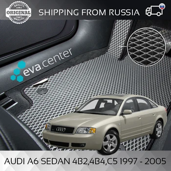 Auto Paklāji EVA par Audi A6 C5 1997-2005 komplektu 4x paklāji un džemperis