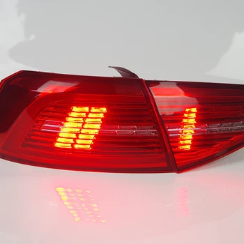 Auto Stils LED Aizmugurējie Lukturi VW Passat B8 Aizmugurējie Lukturi 2016-2019 LED Astes Gaismas DRL Dinamisku Pagrieziena Signāla LED Reverse Aizmugurējie Miglas