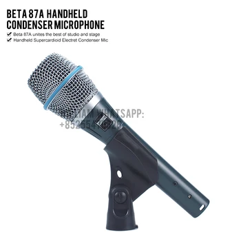 BETA 87 Kondensatoru BETA87A augstākās Kvalitātes profesionālo Supercardioid Mikrofons Beta 87A Vokālā Karaoke Mikrofons BETA87 Rokas Microfone