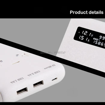 (Bez Akumulatora)Dual USB QC3.0 Izejas 6x 18650 Baterijas, DIY Barošanas Banka Kastes Turētājs Gadījumā Ātri Lādētājs Mobilo Telefonu Tablet PC