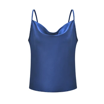 Bez piedurknēm Spageti Siksnas Satīna Camis Sieviešu Krekls Plus Izmērs 3XL Topi Tee Sieviešu 2020. Gada Vasaras Gadījuma Dāmas Blūzes