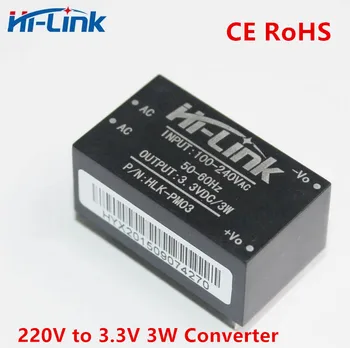 Bezmaksas piegāde jaunas Hi-Link 5gab/daudz izolētas ac dc pārveidotājs 90-264VAC, lai 3.3 Sprieguma smart home slēdzis HLK-PM03
