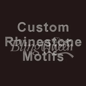 BlingQueen 25PCS/DAUDZ Custom Rhinestone Motīviem Karstā Noteikt Dzelzs Par Strass Pārvedumi