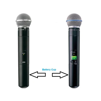 Bolymic 4 Pack mikrofons Akumulatora Vāciņš Vāks Kausa Der SHURE PGX SLX Bezvadu Rokas Mikrofons JAUNAS