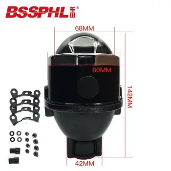 BSSPHL 3,0 collu Bi-Ksenona HID Auto Auto Stils Miglas lukturi Projektora Objektīvs Hi/Lo staru Universālo Miglas lukturu Automašīnas Pārbūvēt H11 Spuldzes, HID