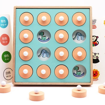 Bērnu Koka Atmiņas Spēles Šaha Spēle Bērnu Agrīnās Izglītības 3D Puzles Ģimenes Puses Gadījuma Spēle Puzles