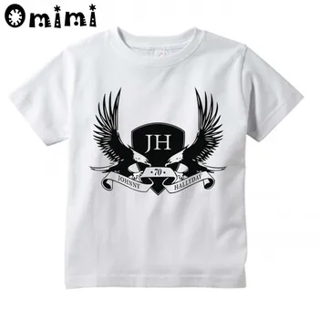 Bērnu Mūzikas Dziedātājs Johnny Hallyday Dizaina Topi Zēni/Meitenes Gadījuma T Krekls Bērniem, Balts T-Krekls
