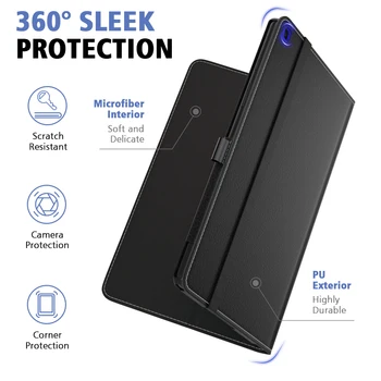 Case For Samsung Galaxy Tab 8.0 T290/T295 2019 Bez S Pen,Ultra Viegla Slim-Shell Stand Folio Segtu Gadījumā Tab 8.0