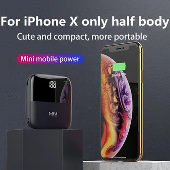 CASEIER 10000mAh Mini Jaudas Bankai iPhone Xiaomi Godu Led Displejs, Jaudīga Bankas Ārējās Akumulators Powerbank Portatīvo Poverbank