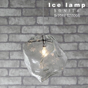 Caurspīdīga ledus kristāla kulons apgaismojums restorāni, Skaidrs, stikla, akmens karājas lampas ēdamistaba led vadu kulons lampas