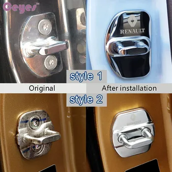 Ceyes Auto Auto Stils Nerūsējošā Tērauda Apdare, Durvju Slēdzenes Aizsardzība Uz Lietu Par Renault Koleos Megane 2 Duster Auto-Stils