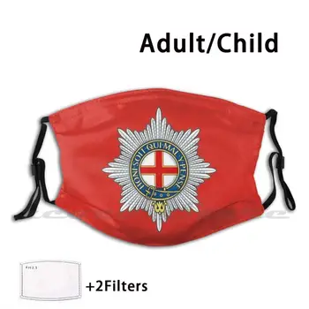 Coldstream Guards ( Uk), Pieaugušo Maska, Bērnu Mazgājams Pm2.5 Filtru Logo Radošumu Coldstream Guards Ak Britu Armijas Militārā Vienība