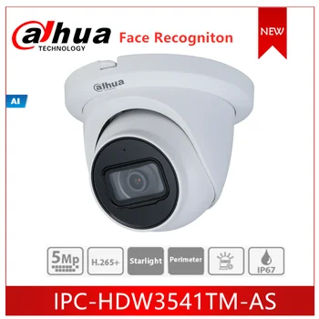 Dahua 5MP Kamera, IPC-HDW3541TM-KĀ Lite AI IS Fiksētā fokusa Ābola Netwok IP Kamera Atbalsta Seju Recogniton iebūvēts Mikrofons IS 50m