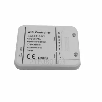DC12-24V 4A*5CH RGB/WW/CW LED WIFI Kontrolieris IOS, Android, Smart Saites Taimeris Mūzikas vadības rgb kontrolieris,