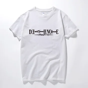 Death Note Logo Unisex T-krekls Vasaras Top Gadījuma Īsām Piedurknēm T krekls Camisetas Hombre Modes apģērbi