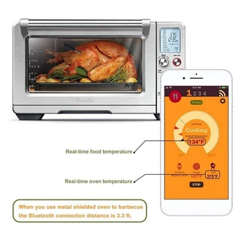 Digitālā Zondes Gaļas Termometrs Virtuves Bezvadu Bbq Cooking Pārtikas Termometrs Bluetooth Krāsns Restes Termometrs Ar Zondi Bārbekjū