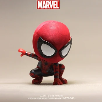 Disney Brīnums Zirnekļa Cilvēks 8-14cm Mini Anime Dekorēšanas Statuetes Lelle PVC Rīcības Attēls Kolekcionējamu Rotaļlietu modelis bērniem dāvanu
