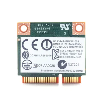 Divjoslu Broadcom BCM943228HMB BCM943228 802.11 a/b/g/n Mini pci-e Wifi Karti 300Mbps 2.4 Ghz 5Ghz bezvadu Adapteri, Bluetooth 4.0