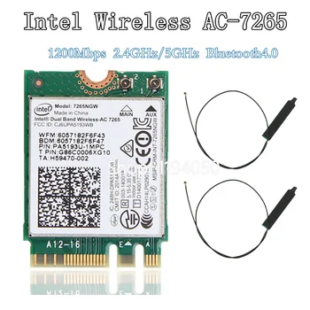 Dual Band Wireless-AC 7265 INTEL 7256NGW 802.11 AC 867Mbps Wi-Fi + Bluetooth 4.0 NGFF M. 2 WLAN WIFI Karte intel 7265
