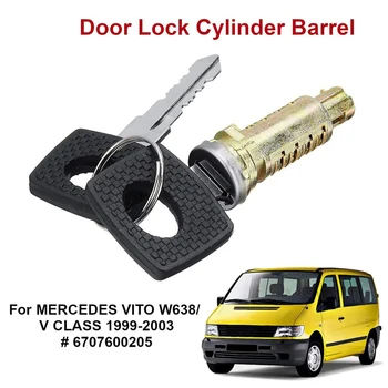 Durvju slēdzenes, Cilindra Stobrs ar 2 Atslēgas Mercedes Vito W638 V Klase 1999. - 2003. Gadā 6707600205 Auto Daļas