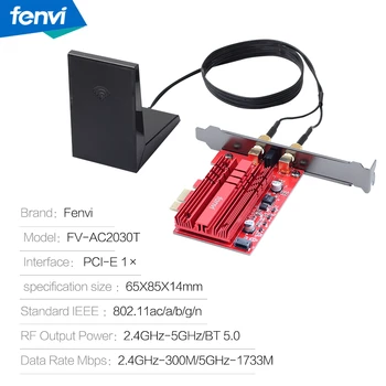 Fenvi Dual band PCIE Bezvadu WiFi Adapteri, Bluetooth 5.0 Bezvadu maiņstrāvas 2030Mbps Wlan 9260AC WiFi Karti 2.4 G/5Ghz MU-MIMO Windows 10