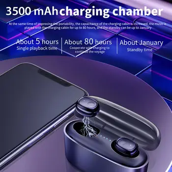 G5 TWS Smart Touch LED Displejs, Bezvadu Bluetooth Austiņas Mini Maskēšanās Sporta Austiņas Dual Auss HD Zvanu Ar Dual Mikrofons