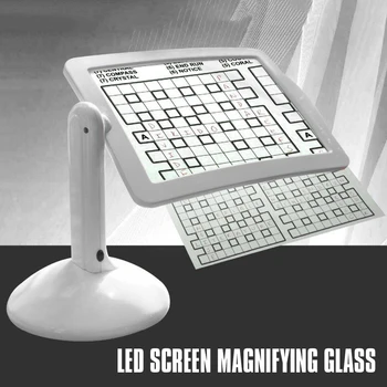 Gaišāku LED Ekrāna Lupa Lasījumā Skatītāju Rokās-Bez Palielināmā Stikla Palielinājums Portatīvo Dāvanu Lasīšanas Brilles Vecākiem