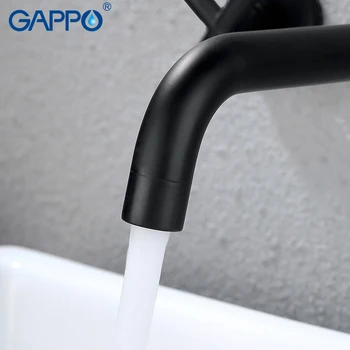 GAPPO baseina Jaucējkrāni pure black vannas istaba ar ūdens krānu nokrišņu vannas, ūdens maisītāji, ūdens krāni, vannas istabu izlietnes jaucējkrāns, maisītājs pieskarieties pie sienas piestiprinātās