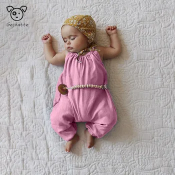 Geckatte Jauno Vasaras Baby Girl Apģērbu Modes Zaudēt Cietā Romper Puiku Drēbes Dzimis Jauns Bērnu Apģērbu Babygirl Onesie