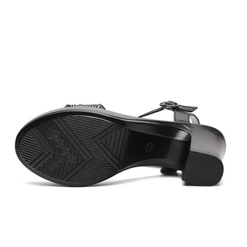 GKTINOO Sieviešu Sandales 2021. Gada Vasarā Jaunas, Īstas Ādas Kurpes Platformas 8cm Augsti Papēži Sieviešu Modes Gadījuma Sandales