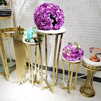 Grand Pasākumā Kāzu Backdrops Arch Ceļu Svina ziedu stand zelta kūka stāvēt plintuss amatniecības kūka galda pusi deserta galda turētāji
