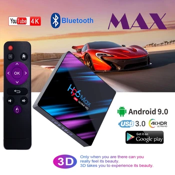 H96 MAX android 10 RK3318 Smart TV Kastē 2.4 G&5G Dual Wifi BT4.0 2020 H96Max 4G 64G Media player G00gle Balss Tālvadības youtube