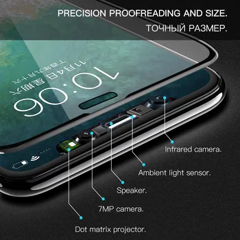 HOCO Pilnībā Segtu Rūdīts Stikls iPhone 11 Pro Max XR-X XS Max Ekrāna Aizsargs 3D Aizsardzības Stiklu iPhone 7 8 Plus