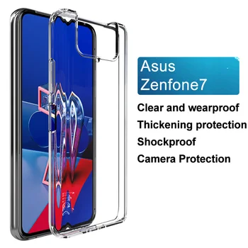 Imak Pārredzamu TPU Aizmugurējo Vāciņu Asus Zenfone7 ZS670KS /Zenfone7 Pro ZS671KS Gadījumā Ar Kameras Lēcu Aizsardzības
