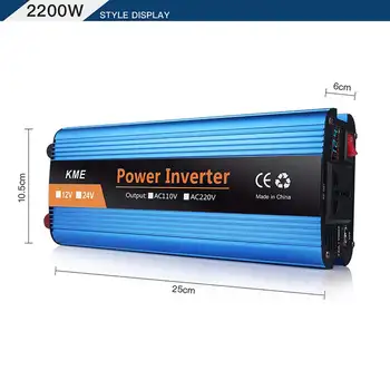 Inverter 12V 220V 6000W Power Inverter Sprieguma Pārveidotājs Pārveidotāju 12/24V uz 220V Inversor Modificētu Sinuss Viļņu