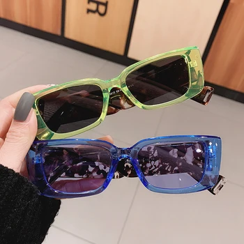 Ir 2021. Jaunu Modes Gudrs Fluorescences Saulesbrilles Sieviešu Vintage Sexy Leopard Kvadrātveida Saules Brilles Sieviešu Punk Toņos Oculos Feminino