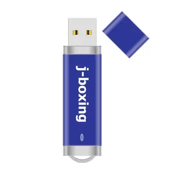 J-boksa 64GB 2.0 Metal Keychain, USB Flash Drives, Vieglākas Formas 128GB Pen Drive Flash Memory Stick 16GB 32GB Uzglabāšanas U Diska Zila