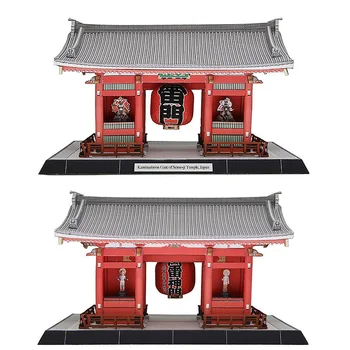 Japānas Kaminarimon Vārtiem Senso-ji Templis, Locīšanas, Griešanas Mini 3D Papīra Paraugs Māja Papercraft DIY Bērniem Pieaugušo Rotaļlietas, Amatniecības QD-187