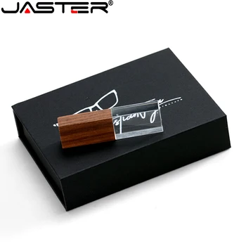 JASTER Valriekstu Kristāla usb 2.0 4GB 8GB 32GB 64GB, 128GB atmiņas flash stick pen drive ar melnu iepakojuma kasti (10 gab. bez logo )