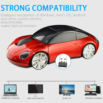 Jaunais 2,4 GHz Bezvadu Peles Sporta Auto, Spēļu Pele Optiskā USB Bluetooth Saņem Smart Miega Režīmā Birojs Peles PC Klēpjdators