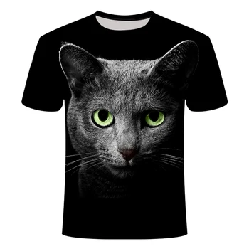 Jauns Vīriešu Īsām Piedurknēm T-Krekls Zīmola Punk Stilā Dzīvnieku 3D T-Krekls Vīriešu Tops Hip Hop 3D Druka T-Krekls ar Tiešo Pārdošanu