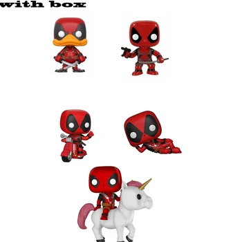 JAUNU Deadpool PAR VIENRADZIS ar kasti Attēls POP Rotaļlietu Kolekciju modelis rotaļlieta bērniem